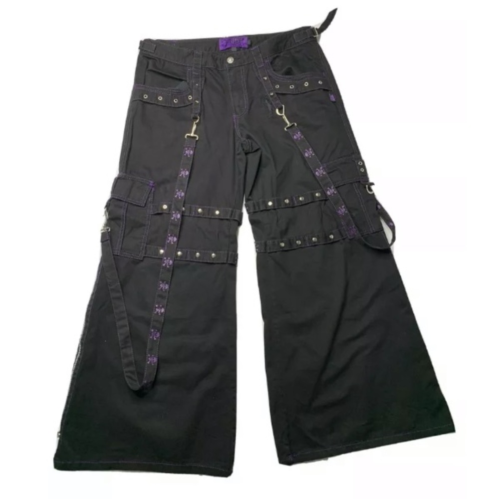 Tripp Nyc wide leg pants skull & crossbones